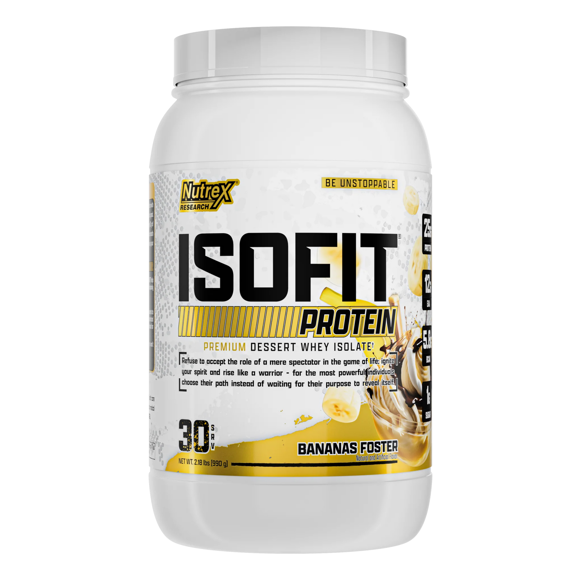 IsoFit Whey Protein Isolate Powder | Bananas Foster | 30 Servings