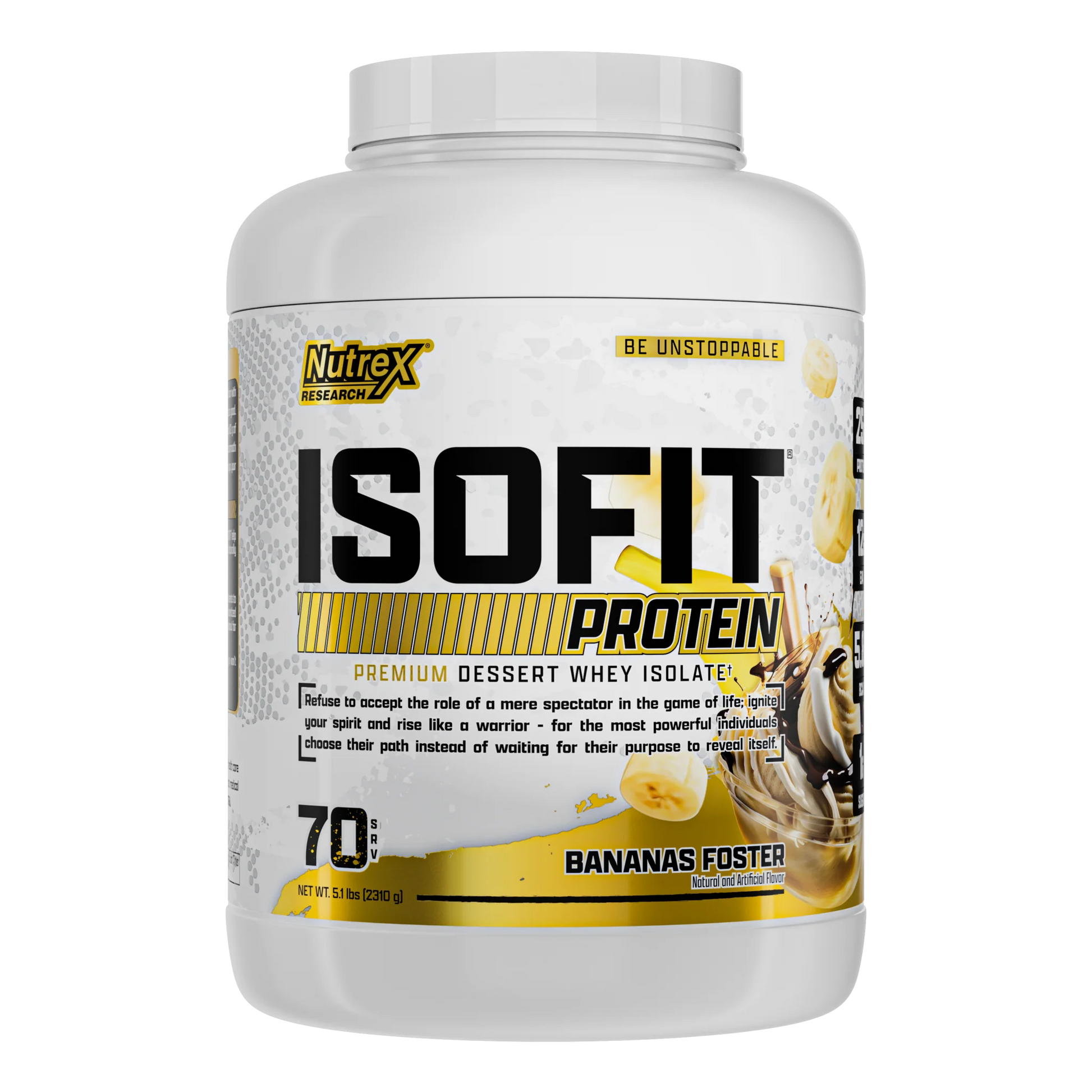 IsoFit Whey Protein Isolate Powder | Bananas Foster | 70 Servings