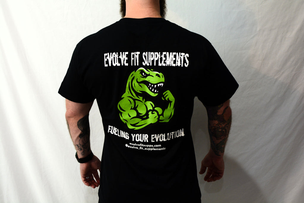 Evolve Fit Supplements | "Fueling Your Evolution" Cotton Tee | Black
