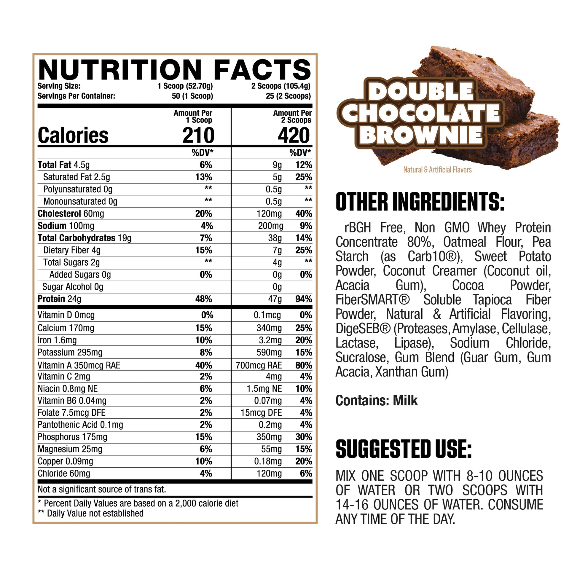 HOME MADE | MEAL REPLACEMENT POWDER | DOUBLE CHOCOLATE BROWNIE