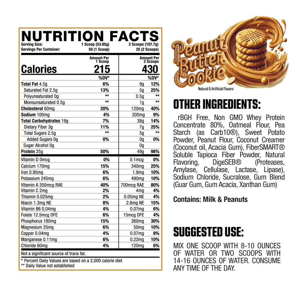 HOME MADE | MEAL REPLACEMENT POWDER | PEANUT BUTTER COOKIE