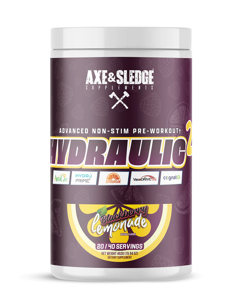 HYDRAULIC V2 | NON-STIM PRE-WORKOUT | BLACKBERRY LEMONADE