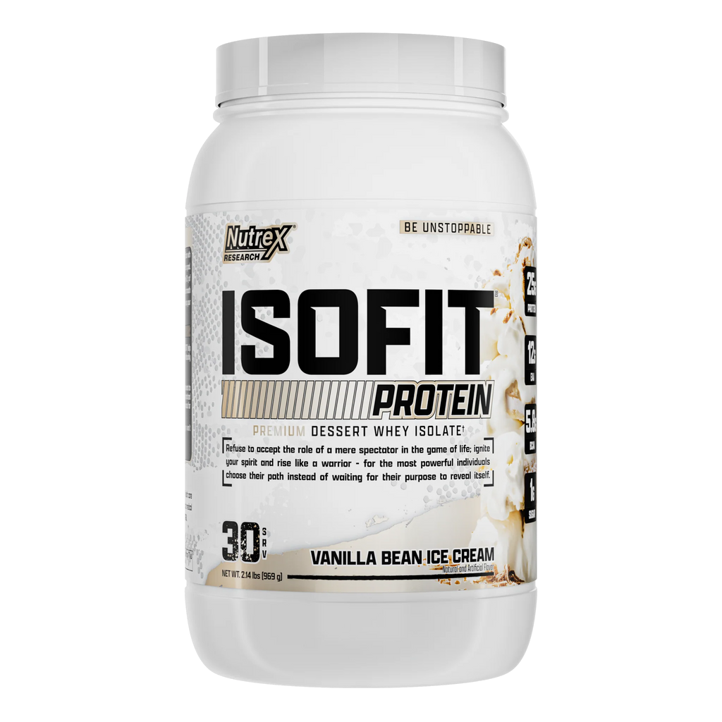 IsoFit Whey Protein Isolate Powder | Vanilla Bean Ice Cream | 30 Servings