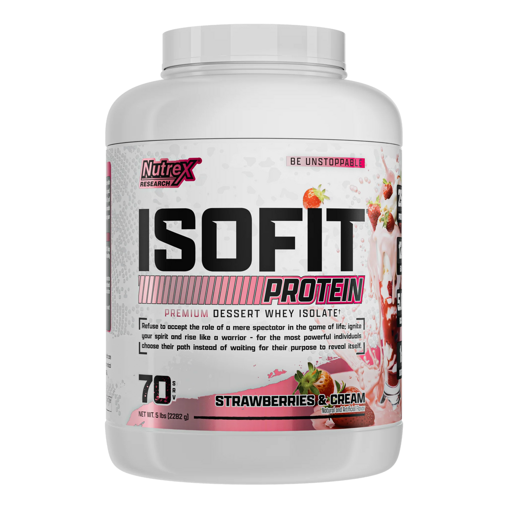 IsoFit Whey Protein Isolate Powder | Strawberries & Cream | 70 Servings