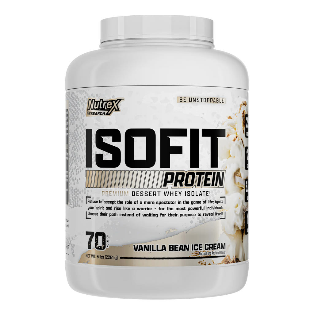 IsoFit Whey Protein Isolate Powder | Vanilla Bean Ice Cream | 70 Servings