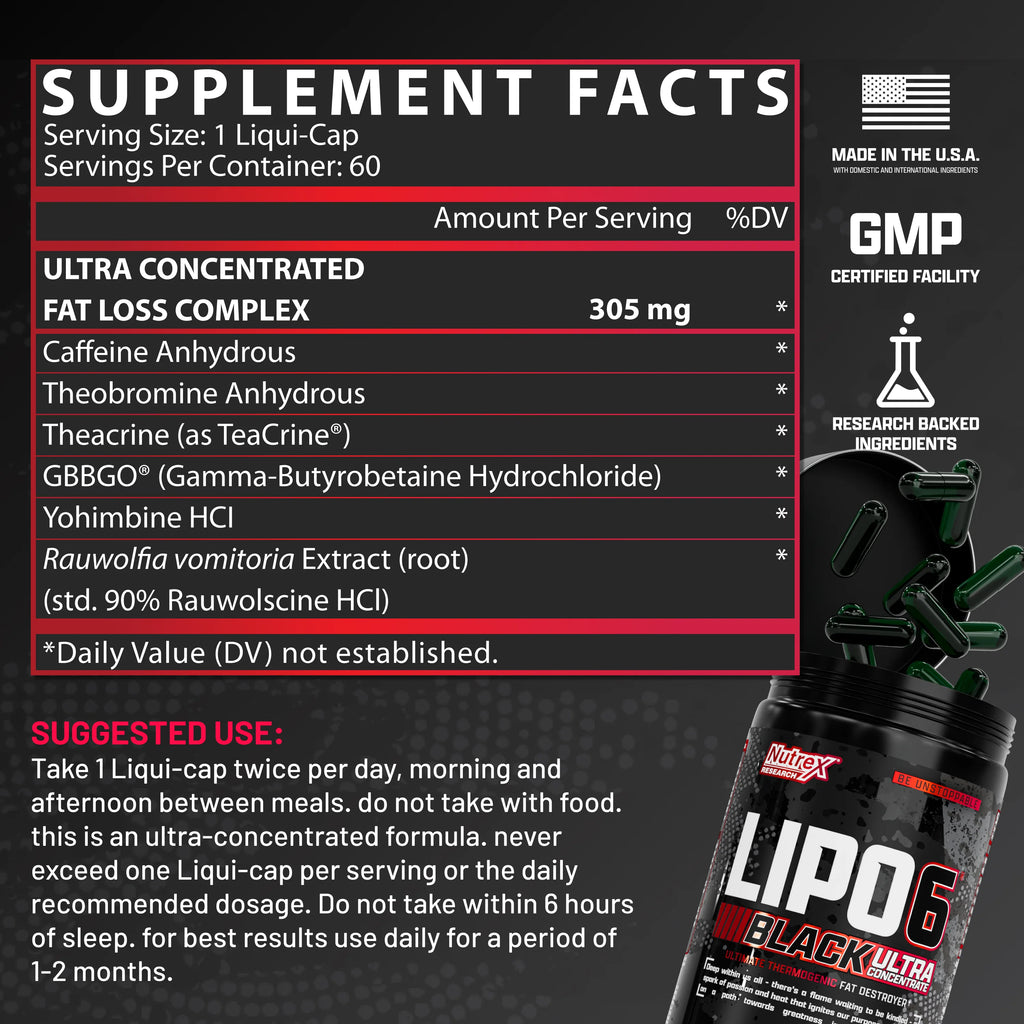 Lipo-6 Black Ultra Concentrate | The Ultimate Thermogenic Fat Burner