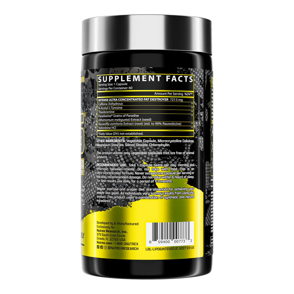 Lipo-6 Intense Ultra Concentrate | Extreme Thermogenic Fat Burner