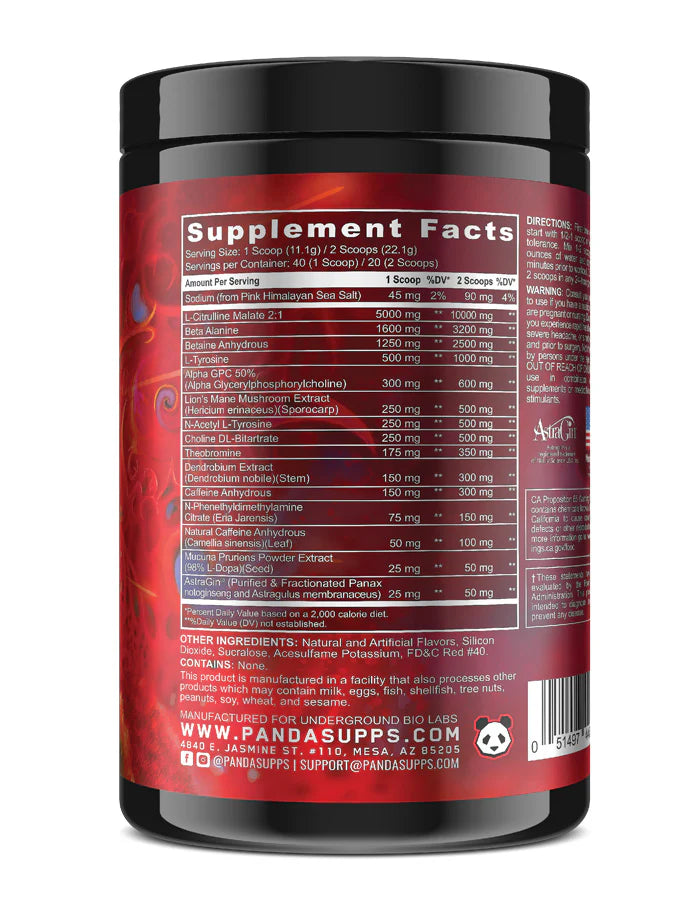 PANDA VS GORILLA Collaboration | (Panda's Blood) RED GUMMY BEAR Preworkout